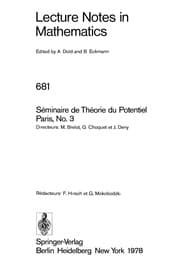 Tapa de Séminaire de théorie du potentiel, Paris, no. 3