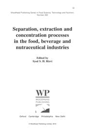 Tapa de Separation, extraction and concentration processes in the food, beverage and nutraceutical industries