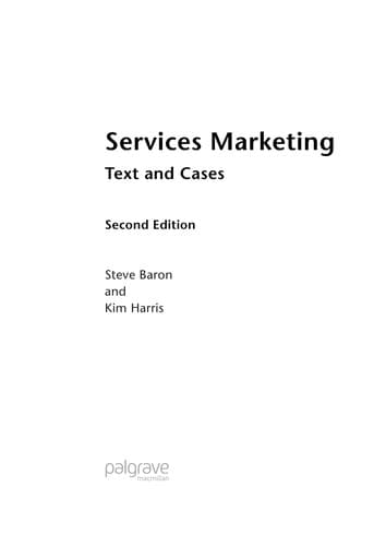 Tapa de Services marketing