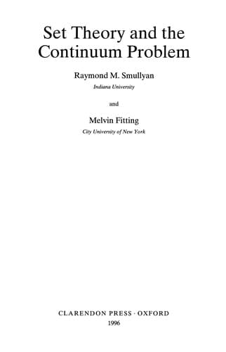 Tapa de Set theory and the continuum problem