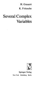 Tapa de Several complex variables
