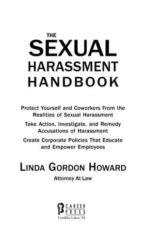 Tapa de The sexual harassment handbook