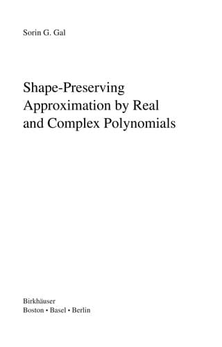 Tapa de Shape-preserving approximation by real and complex polynomials