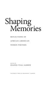 Tapa de Shaping memories