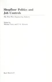 Tapa de Shopfloor politics and job controls