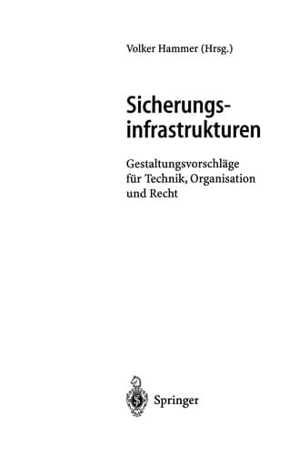 Tapa de Sicherungsinfrastrukturen