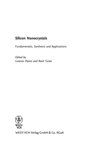 Tapa de Silicon nanocrystals
