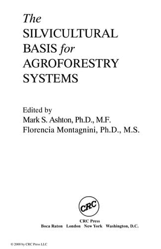 Tapa de The silvicultural basis for agroforestry systems