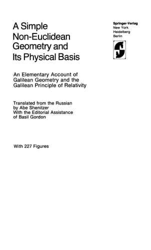 Tapa de A simple non-Euclidean geometry and its physical basis