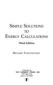 Tapa de Simple solutions to energy calculations