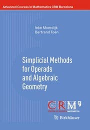 Tapa de Simplicial Methods for Operads and Algebraic Geometry