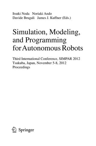 Tapa de Simulation, Modeling, and Programming for Autonomous Robots