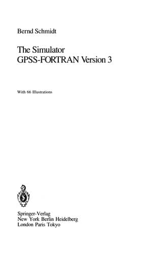 Tapa de The Simulator GPSS-FORTRAN Version 3