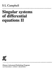 Tapa de Singular systems of differential equations II