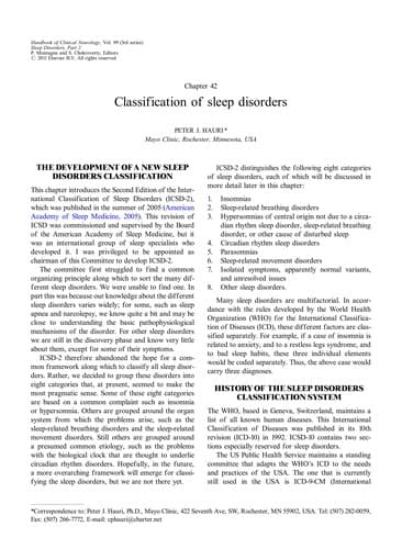 Tapa de Sleep disorders
