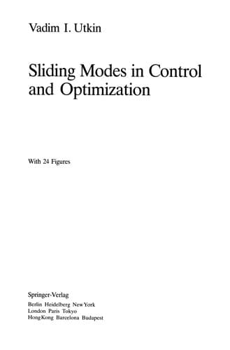 Tapa de Sliding Modes in Control and Optimization