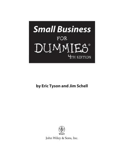 Tapa de Small business for dummies