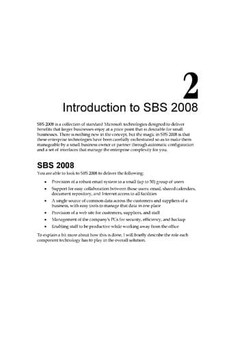 Tapa de Small business server 2008
