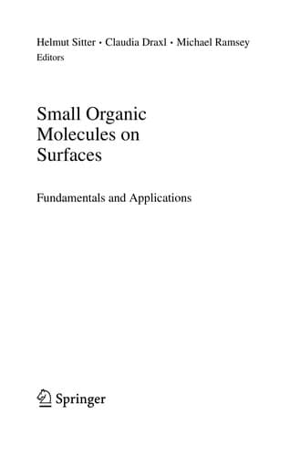 Tapa de Small Organic Molecules on Surfaces