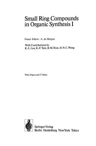Tapa de Small ring compounds in organic synthesis