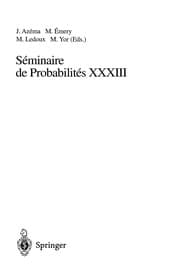 Tapa de S minaire de Probabilit s XXXIII