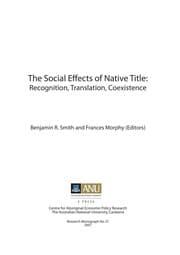 Tapa de The Social Effects of Native Title