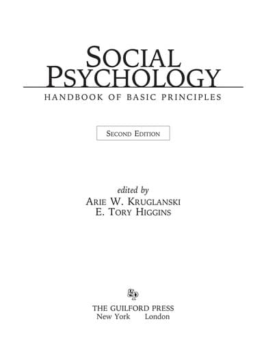 Tapa de Social psychology