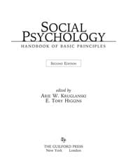 Tapa de Social psychology