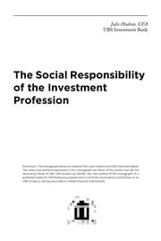 Tapa de The Social Responsibility of the Investment Profession