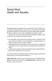 Tapa de Social work, health, and equality
