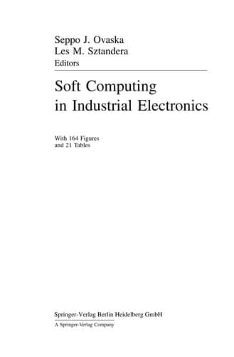 Tapa de Soft computing in industrial electronics