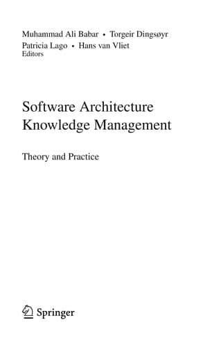 Tapa de Software Architecture Knowledge Management