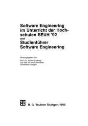 Tapa de Software Engineering im Unterricht der Hochschulen SEUH '92 und Studienführer Software Engineering