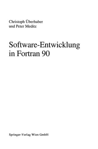 Tapa de Software-Entwicklung in Fortran 90
