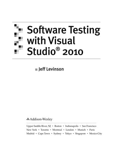 Tapa de Software testing with Visual studio 2010