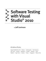 Tapa de Software testing with Visual studio 2010