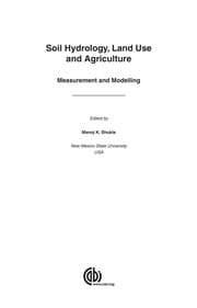 Tapa de Soil hydrology, land use and agriculture