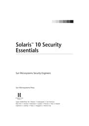 Tapa de SolarisTM 10 security essentials