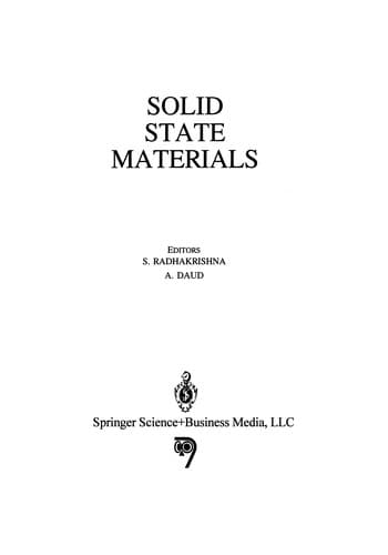 Tapa de Solid State Materials
