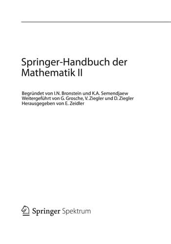 Tapa de Springer-Handbuch der Mathematik