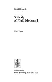 Tapa de Stability of Fluid Motions I