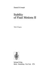 Tapa de Stability of Fluid Motions II