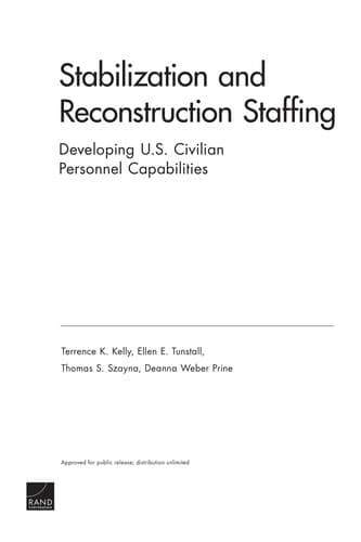Tapa de Stabilization and reconstruction staffing