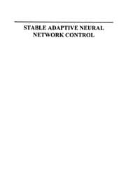 Tapa de Stable Adaptive Neural Network Control