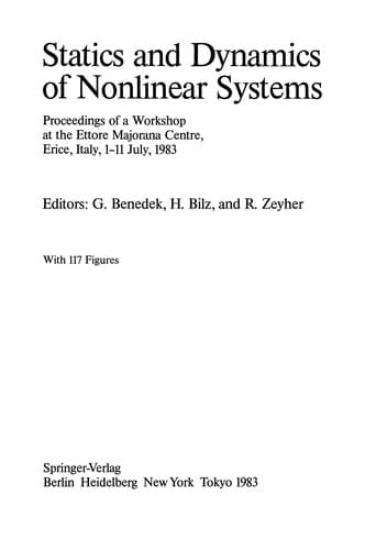 Tapa de Statics and Dynamics of Nonlinear Systems
