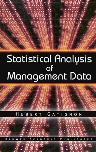 Tapa de Statistical analysis of management data