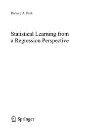 Tapa de Statistical learning from a regression perspective