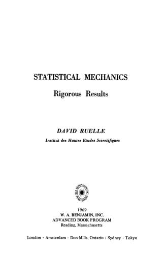 Tapa de Statistical mechanics