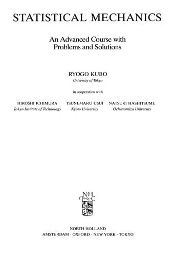 Tapa de Statistical mechanics
