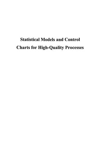 Tapa de Statistical models and control charts for high-quality processes